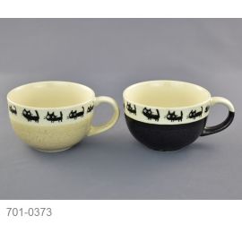 Soup bowl set/2 -Black cat　黒猫