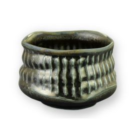 Matcha Tea Bowl -Ginsai Black 銀彩