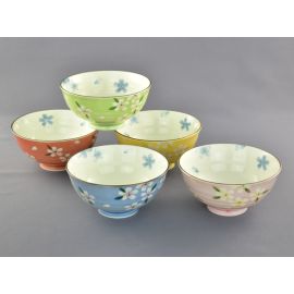 Rice  bowl set/5 -Kyosakura 京桜**FINAL SALE**