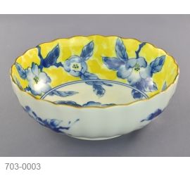 Bowl -Ohsaika (D20.5cm)　黄彩花