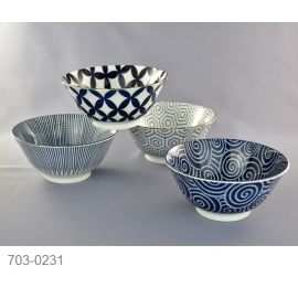 Donburi bowl Set/4 -Waritsuke (D15cm)　割付